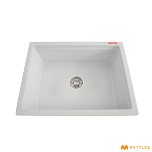 undefined-Futura Kitchen Sink - Quartz Series FS 2418 NQ White Code14128 (24x18x8 inch,Single Bowl)