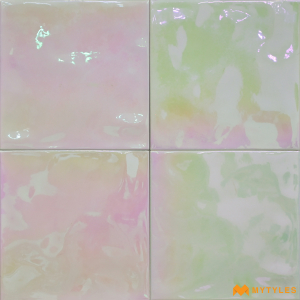 undefined-Imported Pink Subway Wall Tile Code26612 (200x200mm, Metallic)