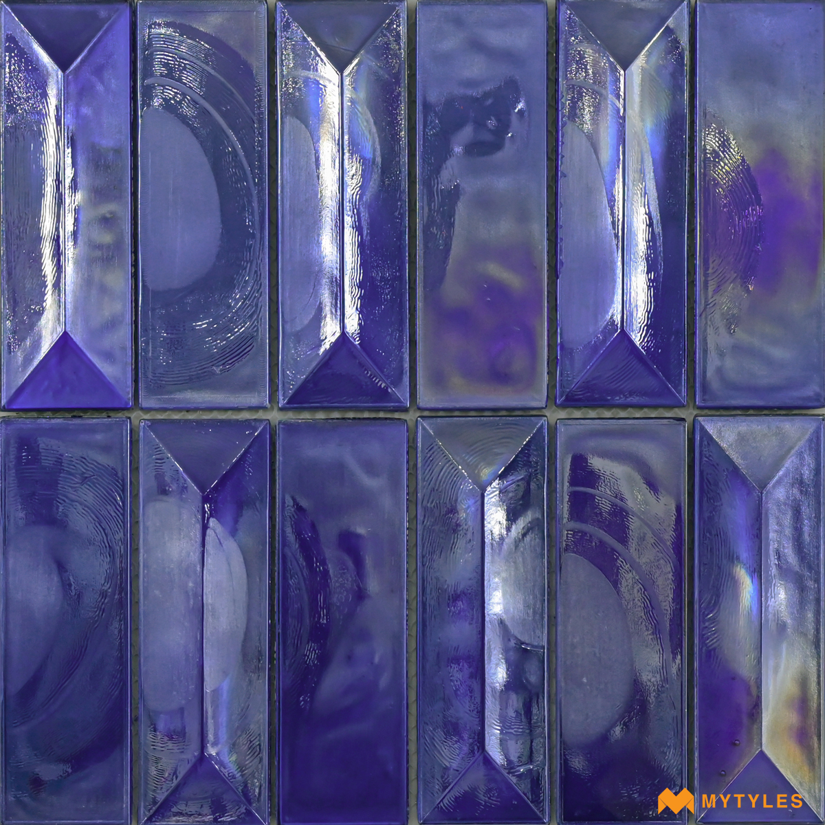 Buy 12x12 in Blue Rectangle Mosaic Wall Tile Code25486 Online
