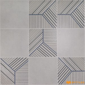 undefined-Vitrified Gray Moroccan Floor and Wall Tile Code30792 (600x600mm, Matt)