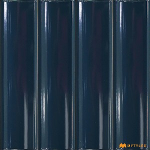 undefined-Blue Fluted Wall Tile Code28869 (75x300mm, Glossy)