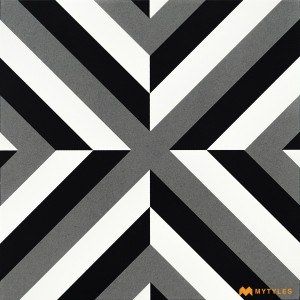 undefined-White and Black Moroccan Floor and Wall Tile Code2823 (300x300mm, Matt)