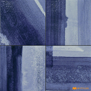 undefined-Imported Blue Floor and Wall Tile Code25220 (150x150mm, Glossy)