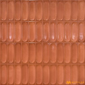 undefined-Ceramic Terracotta Textured Wall Tile Code35221 (300x600mm, Glossy)