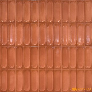 undefined-Ceramic Terracotta Textured Wall Tile Code35221 (300x600mm, Glossy)