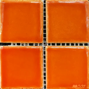 undefined-Ceramic Orange Wall Tile Code33009 (50x50mm, Glossy, 36Pc in Box)