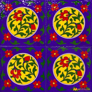 undefined-Decorative Purple Tile Code30346 (150x150mm, Glossy, 4Pc in Box)