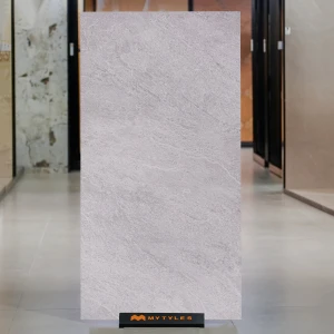 undefined-Vitrified Gray Slab Floor and Wall Tile Code37588 (800x1600mm, Matt)