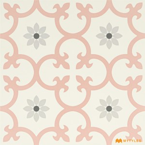 undefined-Ceramic Pink Moroccan Floor and Wall Tile Code31300 (300x300mm, Matt)