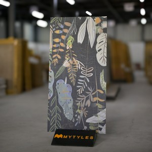 undefined-Vitrified Black Tropical Wall Tile Code32363A (600x1200mm, Matt)