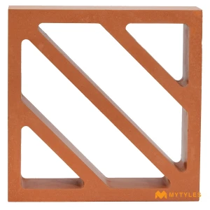 undefined-Terracotta Zebra Jali Code38255 (220x220mm, Matt)