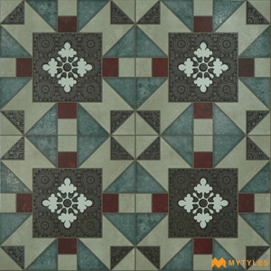 undefined-Vitrified Moroccan Tile Code23054 (600x600mm, Matt)