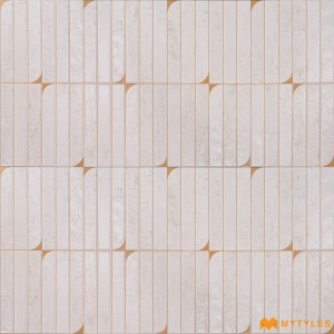 undefined-Ceramic Beige Geometric Wall Tile Code35939 (300x600mm, Matt)