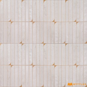 undefined-Ceramic Beige Geometric Wall Tile Code35939 (300x600mm, Matt)