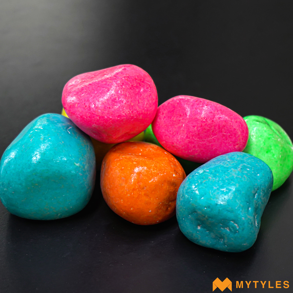 Pebbles-Pebble Stone Code-PEB-80-Mix (1Kg, Glossy)