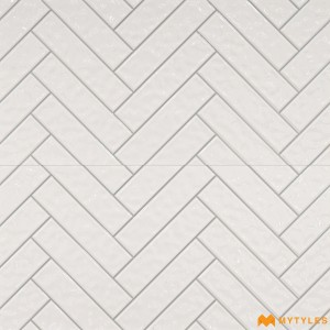 undefined-Ceramic White Geometric Wall Tile Code35331HL1 (300x600mm, Glossy)