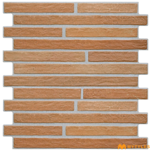 undefined-Imported Brown Brick Wall Tile Code27696 (150x450mm, Matt)