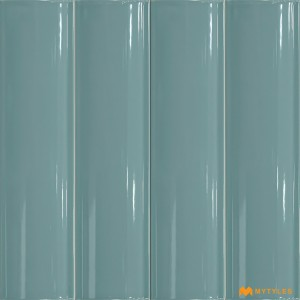 undefined-Blue Fluted Wall Tile Code28875 (75x300mm, Glossy)