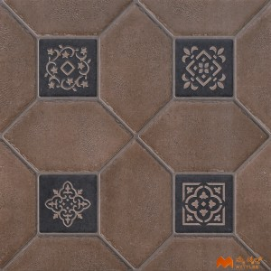 undefined-Vitrified Brown Digital Parking Floor and Wall Tile Code36865 (400x400mm, Matt)