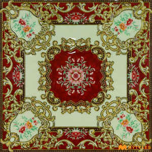 undefined-Vitrified Imported Carpet Rangoli Tile Code21517 (600x600m, Glossy)