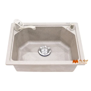undefined-Futura Kitchen Sink - Quartz Series FS 2318  Light Grey Code37820 (23x18x9 Inch)