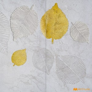 undefined-Vitrified White Mural Wall Tile Code30025 (4x8 Feet, Matt)