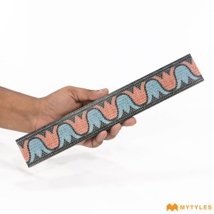 undefined-Vitrified Black Border Floor and Wall Tile Code36104 (47x300mm, Matt)