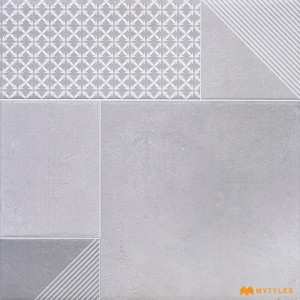 undefined-Vitrified Gray Digital Parking Floor and Wall Tile Code36742 (600x600mm, Matt)