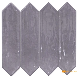 undefined-Grey Picket Subway Wall Tile Code38095 (75x300mm, Glossy)