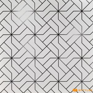 undefined-White and Black Moroccan Floor and Wall Tile Code27898 (600x600mm, Matt)