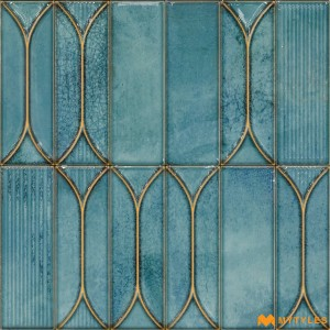 undefined-Ceramic Blue Subway Wall Tile Code26691 (300x300mm, Glossy)