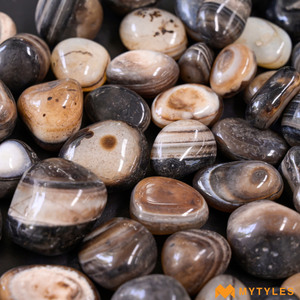 undefined-Pebble Stone Code-PEB-88-BlackBeige (1Kg, Glossy)