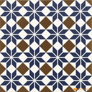 undefined-Vitrified Blue Moroccan Floor and Wall Tile Code16939 (300x300mm, Matt)