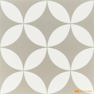 undefined-Ceramic Grey Moroccan Floor and Wall Tile Code29182 (300x300mm, Matt)