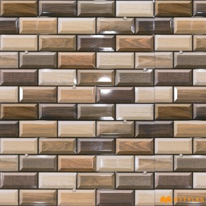 undefined-Ceramic Brown Elevation Wall Tile Code30250 (300x450mm, Glossy)