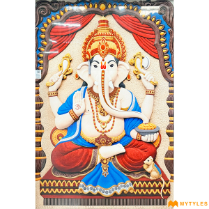 undefined-Ganesha Poster Wall Tile Code24283 (4x6 Feet, Glossy, 3Pcs)-KC-2385