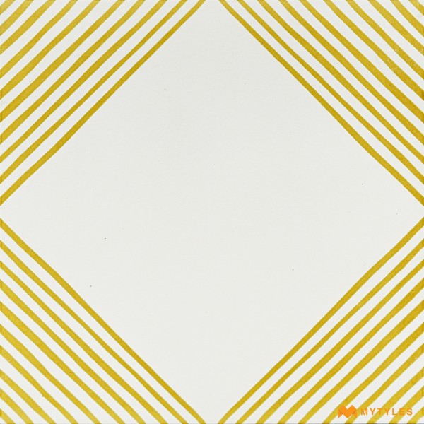 Moroccan Tiles-White and Yellow Moroccan Floor and Wall Tile Code3211 (300x300mm, Matt)