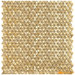 undefined-Imported Gold Mosaic Wall Tile Code34887 (292x302mm, Metallic)