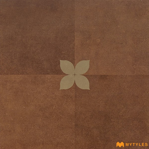 Moroccan Tiles-Vitrified Brown Moroccan Floor and Wall Tile Code28922 (600x600mm, Matt)