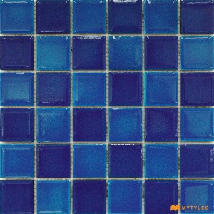 undefined-Blue Swimming Pool Mosaic Floor and Wall Tile Code33259 (300x300mm, Glossy)