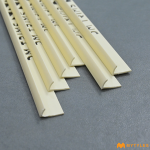 undefined-Tiles Corner Beading Ivory (8 Feet Length, PVC, Matt)
