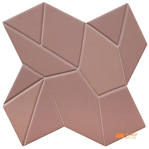 undefined-Imported Pink Vitrified Floor and Wall Tile Code37777 (255x255mm, Matt)
