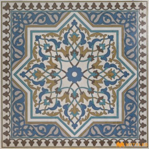 undefined-Vitrified Blue Moroccan Floor and Wall Tile Code29821 (600x600mm,Matt)