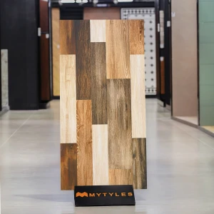 undefined-Vitrified Brown Wooden Floor and Wall Tile Code36999 (600x1200mm, Matt)