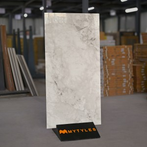 undefined-Vitrified Grey Floor and Wall Tile Code34086 (600x1200mm, Glossy)