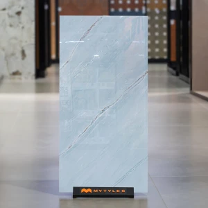 undefined-Vitrified Blue Floor and Wall Tile Code38198 (600x1200mm, Glossy)