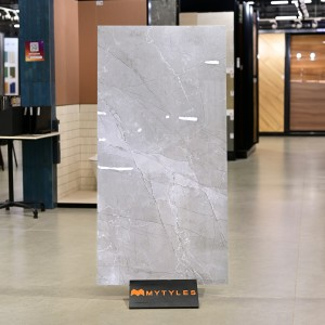 undefined-Vitrified Gray Slab Floor and Wall Tile Code37567 (800x1600mm, Glossy)