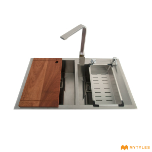 undefined-Futura Kitchen Sink - Intelligent Sink Series FS 3318 IS Code14102 (33x18x9 Inch, Double Bowl)