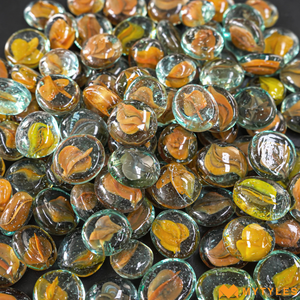 undefined-Pebble Stone Code-PEB-92-OrangeYellow (1Kg, Glossy)