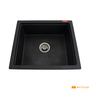 undefined-Futura Kitchen Sink - Quartz Series FS 2118 NQ Black Code14119 (21x18x8 inch,Single Bowl)